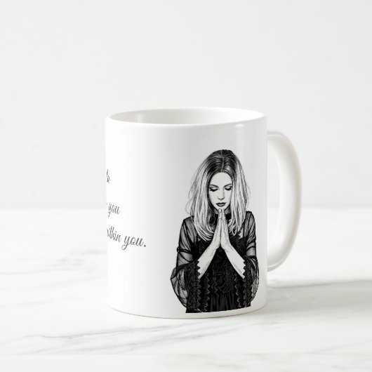 Personalized Inspirational Quote Mug Kaffeetasse (VorderseiteRechts)