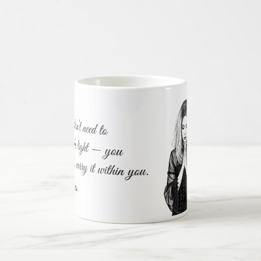 Personalized Inspirational Quote Mug Kaffeetasse (Mittel)