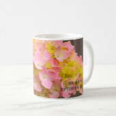 Personalized Inspirational Spring Hydrangea Flower Kaffeetasse (VorderseiteRechts)