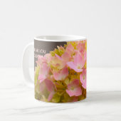 Personalized Inspirational Spring Hydrangea Flower Kaffeetasse (Vorderseite Links)