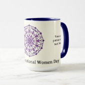 Personalized International Women's Day Floral Tasse (VorderseiteRechts)