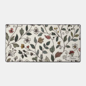 Personalized Intricate Floral Vine Workspace Schreibtischunterlage (Vorderseite)
