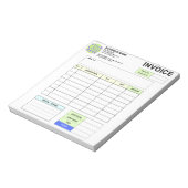 Personalized Invoice Order Form & Business Logo Notizblock (Rotiert)