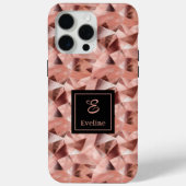 Personalized iPhone 16 Case Elegant Rose Gold Art (Rückseite)