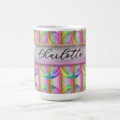 Personalized Iridescent Glass Custom Name Modern Kaffeetasse (Mittel)