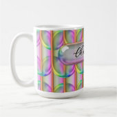 Personalized Iridescent Glass Custom Name Modern Kaffeetasse (Links)
