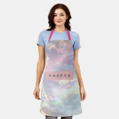 Personalized Iridescent Pastel Cloud Sky Schürze (Getragen)