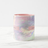 Personalized Iridescent Pastel Cloud Sky Zweifarbige Tasse (Mittel)