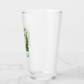 Personalized Irish Botanical Shamrock Pint Glass Glas (Links)