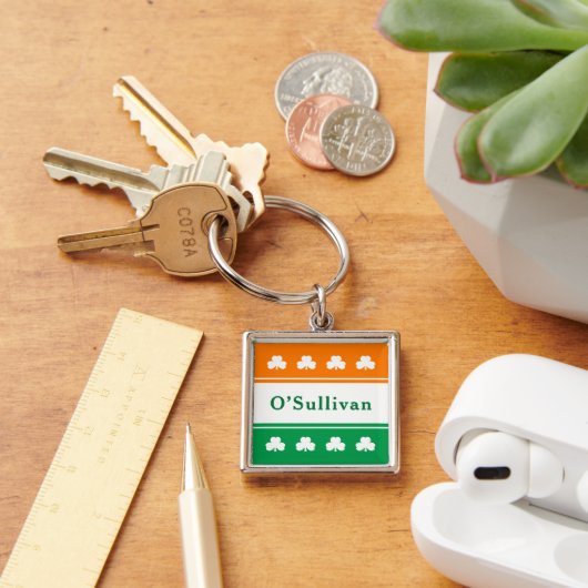 Personalized Irish Name Ireland Flag Colors Schlüsselanhänger (Schreibtisch)