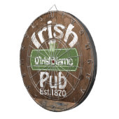 Personalized Irish Pub Old Keg Effect Sign Dartscheibe (Vorderseite rechts)
