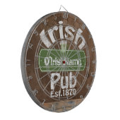 Personalized Irish Pub Old Keg Effect Sign Dartscheibe (Vorderseite Links)