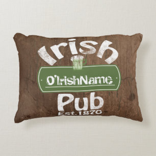 Personalized Irish Pub Old Keg Effect Sign Dekokissen