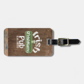 Personalized Irish Pub Old Keg Effect Sign Gepäckanhänger (Vorderseite horizontal)