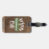 Personalized Irish Pub Old Keg Effect Sign Gepäckanhänger (Rückseite horizontal)
