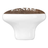 Personalized Irish Pub Old Keg Effect Sign Keramikknauf (Seitenansicht)