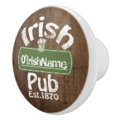 Personalized Irish Pub Old Keg Effect Sign Keramikknauf (Rechts)