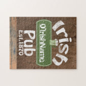 Personalized Irish Pub Old Keg Effect Sign Puzzle (Horizontal)