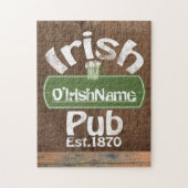 Personalized Irish Pub Old Keg Effect Sign Puzzle (Vertikal)