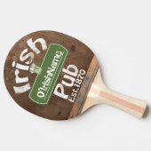 Personalized Irish Pub Old Keg Effect Sign Tischtennis Schläger (Seitenansicht)