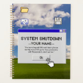 Personalized IT Retirement System Shutdown Retro Planer (Vorderseite)