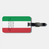 Personalized Italian Flag Luggage Tags Gepäckanhänger (Rückseite horizontal)