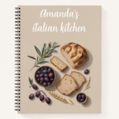 Personalized Italian Kitchen Rustic Bread & Recipe Notizblock (Vorderseite)