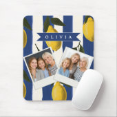 Personalized Italian Lemon Stripe Coastal  Mousepad (Mit Mouse)