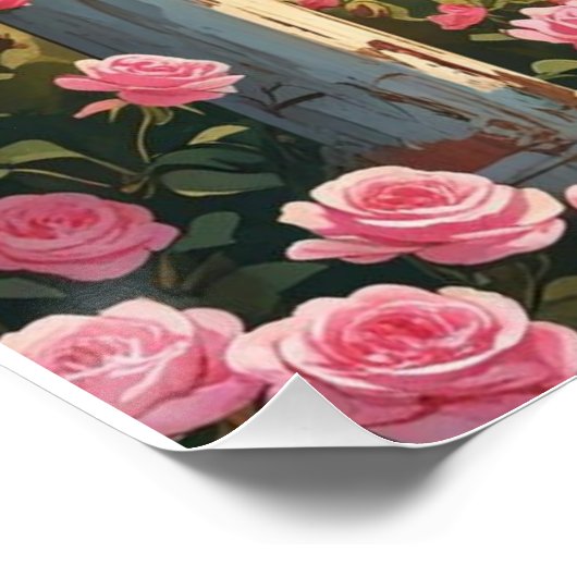 Personalized Italian Villa Signpost – Rustic Wall  Poster (Ecke)