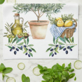 Personalized Italian Watercolor Cooking Geschirrtuch (Gefaltet)
