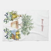 Personalized Italian Watercolor Cooking Geschirrtuch (Horizontal)