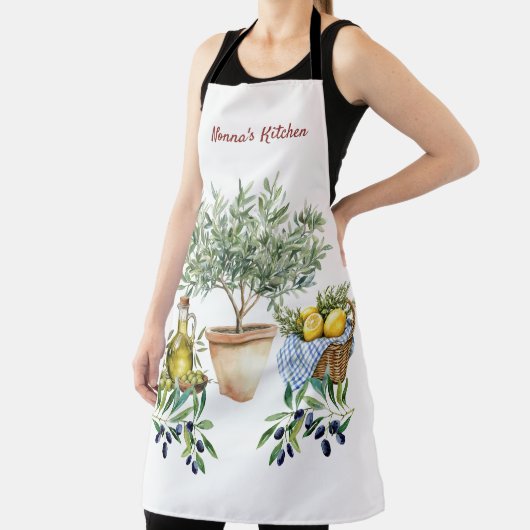 Personalized Italian Watercolor Cooking Schürze (InSitu)