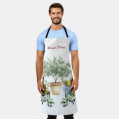 Personalized Italian Watercolor Cooking Schürze (Getragen)