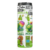 Personalized "It's Pickleball Time" Thermosbecher (Rückseite)