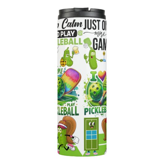 Personalized "It's Pickleball Time" Thermosbecher (Rückseite)