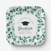 Personalized Ivy Botanical Graduation Pappteller (Vorderseite)