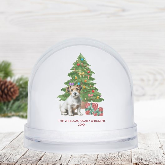 Personalized Jack Russel Terrier Dog Christmas Schneekugeln