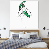 Personalized January Birth Flower Portrait Leinwanddruck (Insitu (Schlafzimmer))