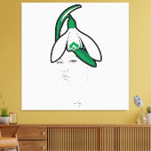 Personalized January Birth Flower Portrait Leinwanddruck (Insitu (Wohnzimmer))