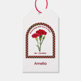 Personalized January Birth Month Flower Geschenkanhänger