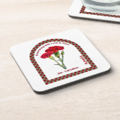 Personalized January Birth Month Flower Getränkeuntersetzer (Linke Seite)