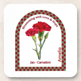 Personalized January Birth Month Flower Getränkeuntersetzer