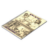 Personalized Jesus With Us Sepia Faith Notebook  Notizblock (Linke Seite)