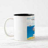 Personalized Jet Ski - Female Cartoon  Zweifarbige Tasse (Links)