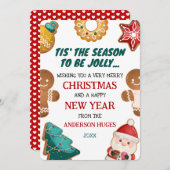 Personalized Jolly Gingerbread Cookies Christmas Feiertagskarte (Vorne/Hinten)