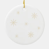 Personalized Joy Christmas Photo Keramik Ornament (Hinten)