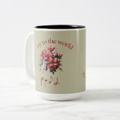 Personalized "Joy To The World" Hymn Zweifarbige Tasse (Vorderseite Links)