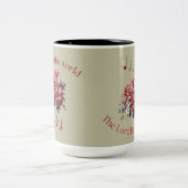 Personalized "Joy To The World" Hymn Zweifarbige Tasse (Mittel)