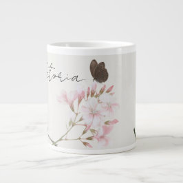 Personalized Ju Lian Design Floral Butterfly Mug Jumbo-Tasse