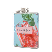 Personalized Juicy Watermelon Mint Sparkle Flachmann (Links)